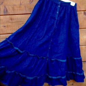 Gunne Sax Denim Skirt